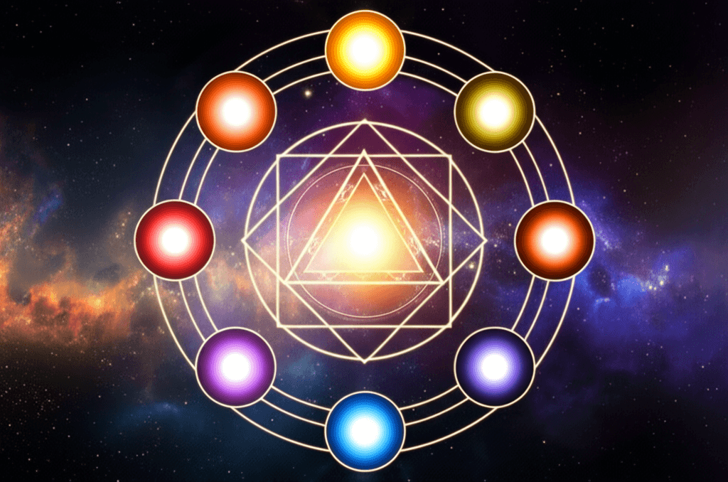 Opstelling voor een Navgrah Pooja