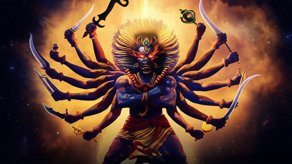 Kaal Bhairav in zijn machtige vorm